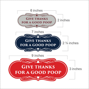 Signs ByLITA Designer Give thanks for a good poop Sign